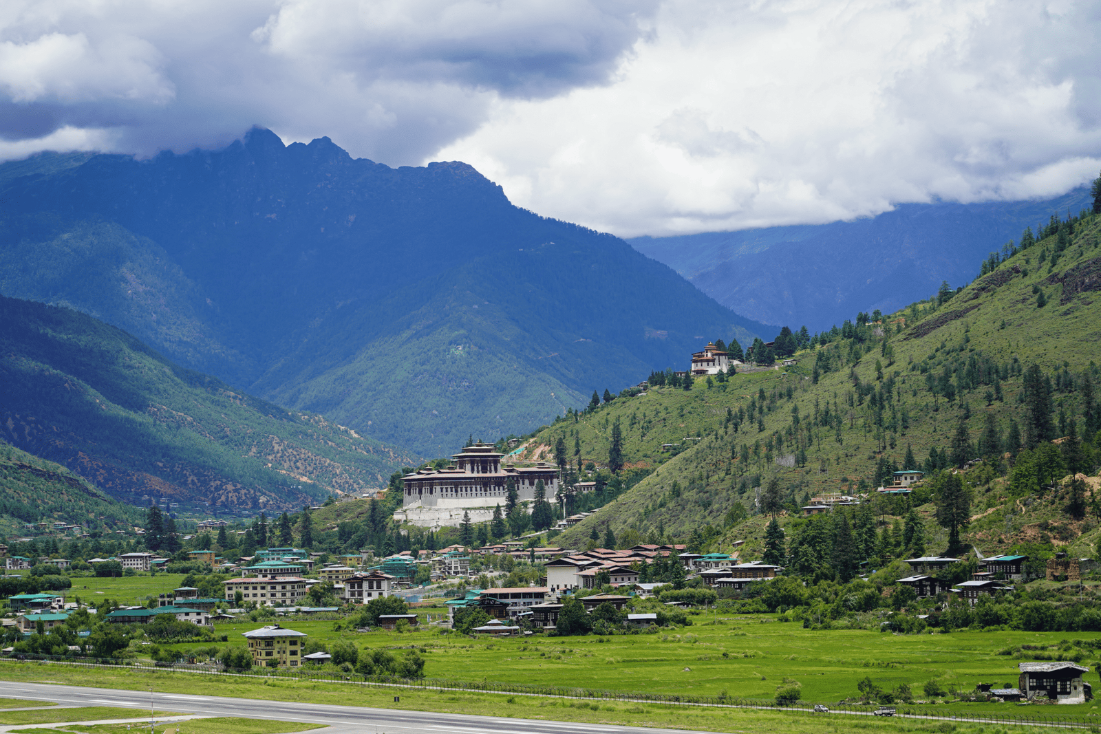 A landscape picture of Paro Bhutan with Top Bhutan Tour Package as per the Tourism in Bhutan